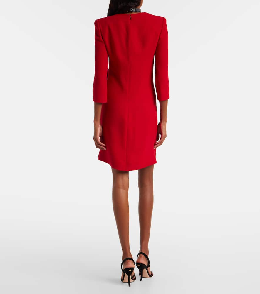 Bow-detail silk minidress