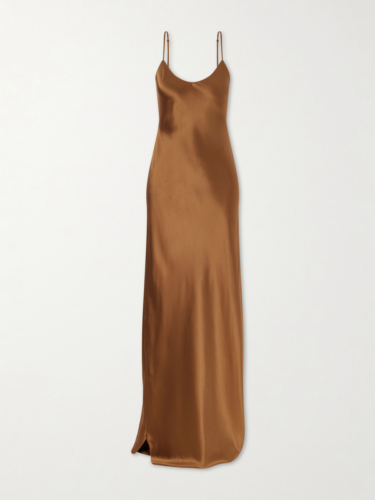 Cami Silk-satin Gown - Metallic