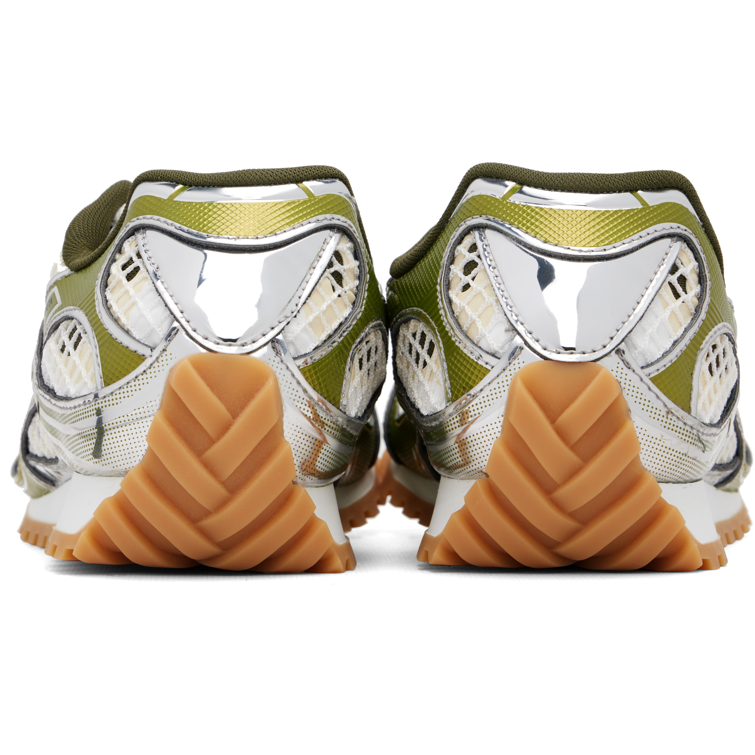 Green & Silver Orbit Sneakers