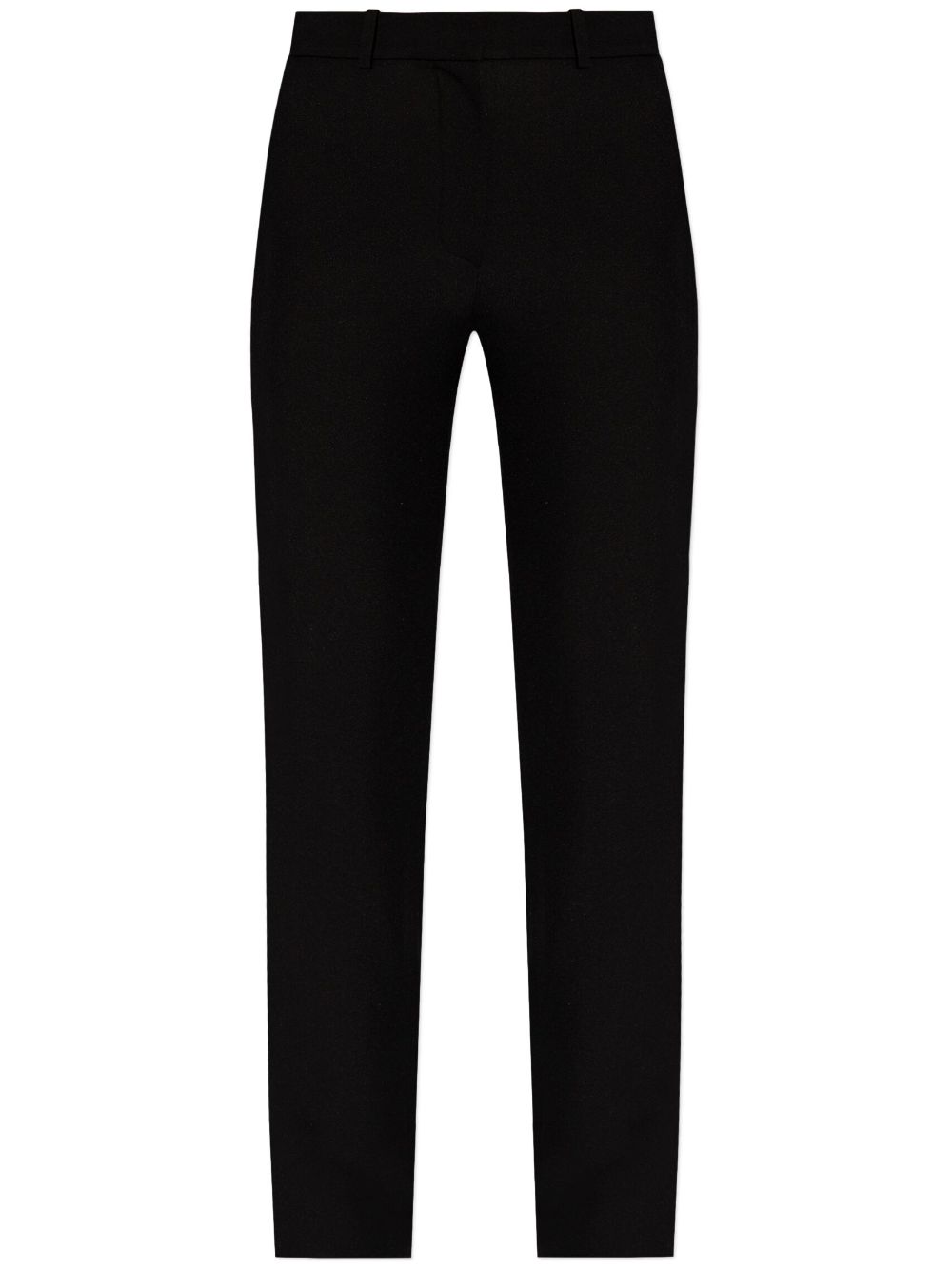 High-waisted straight-leg trousers - Black