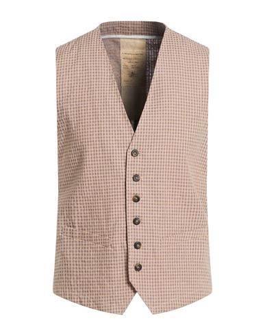 Man Tailored Vest Sand Size 40 Linen, Cotton, Acrylic