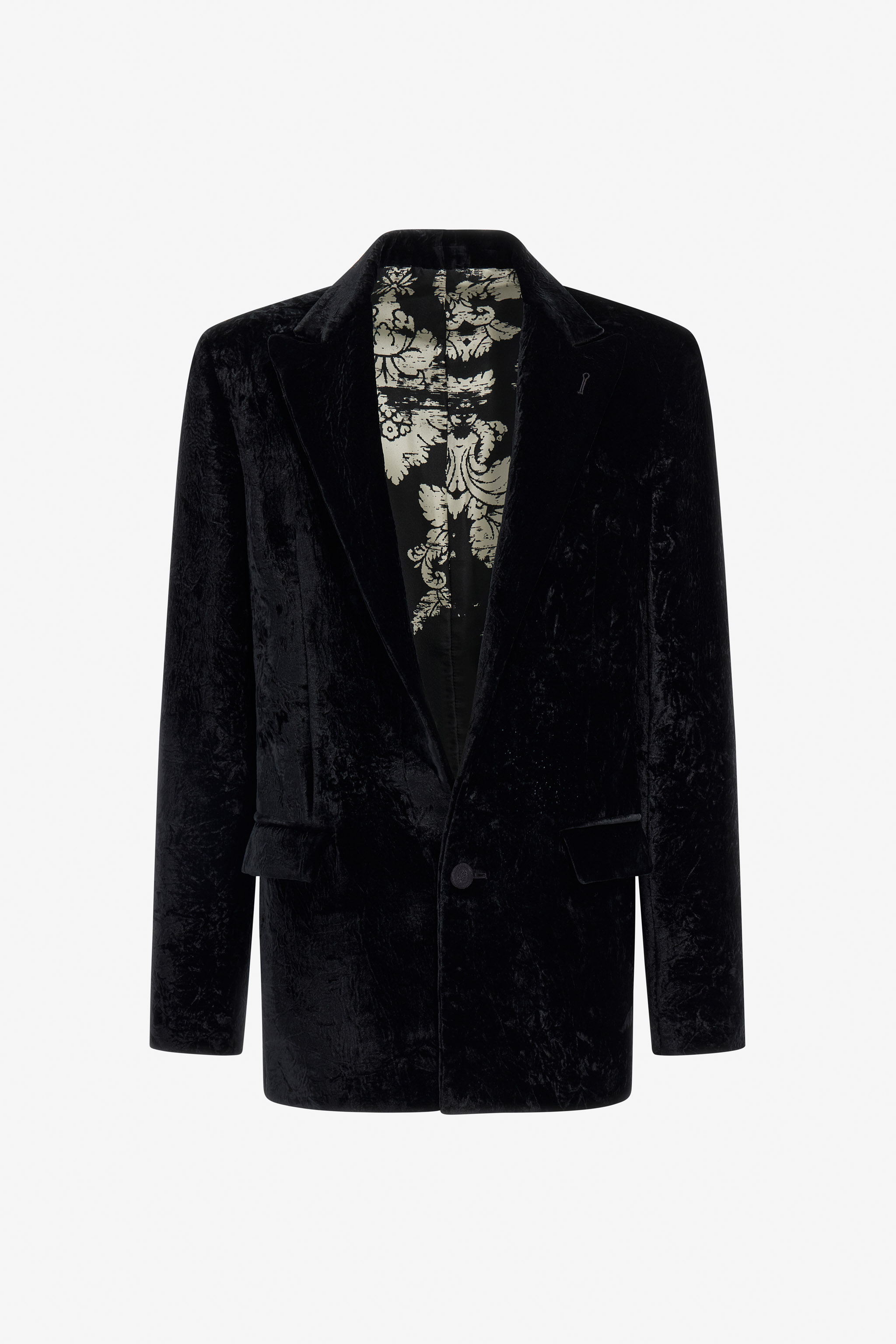 Blazer With Broccato Print
