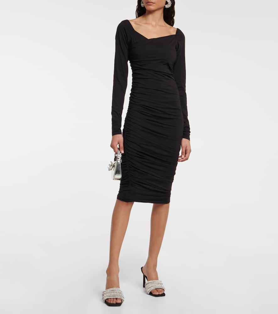 Tori cotton-blend jersey midi dress