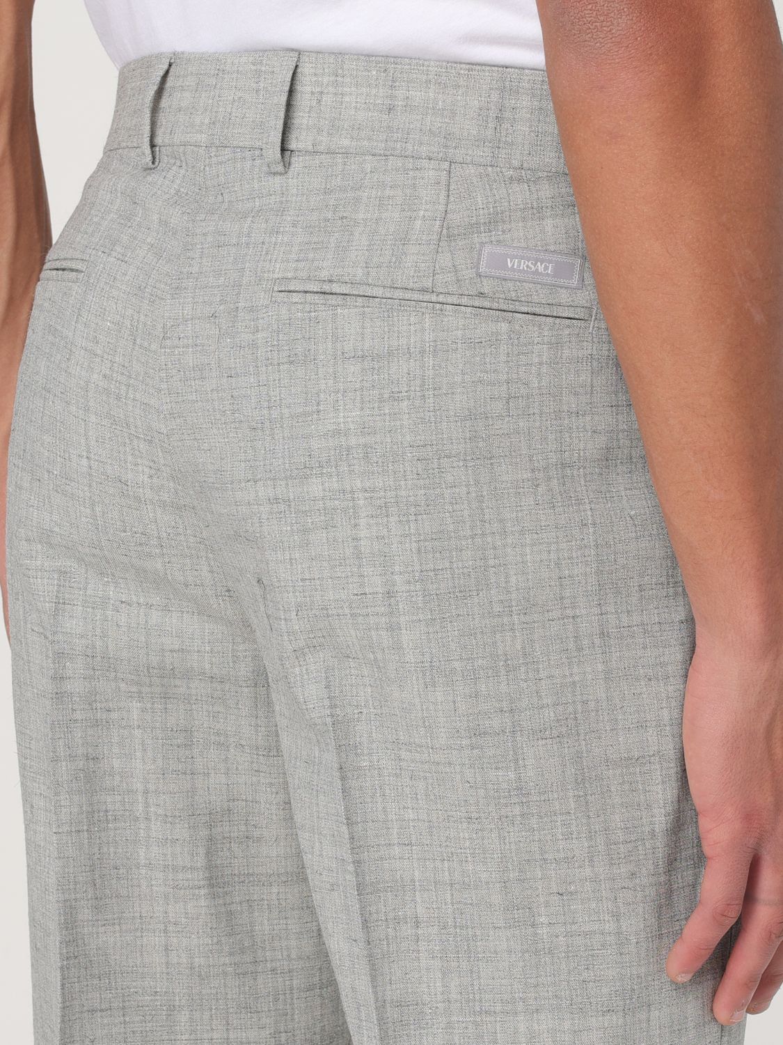 Tailored slim-cut trousers - Grey