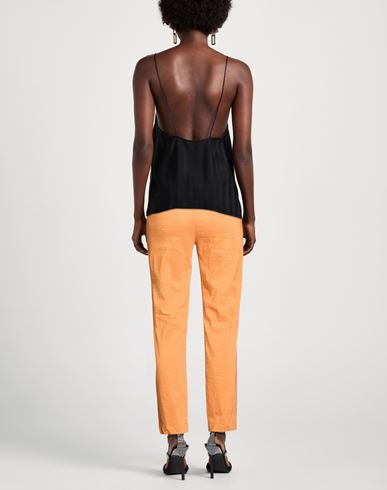 Momoní Woman Pants Orange Size 6 Linen, Polyamide, Cotton, Elastane