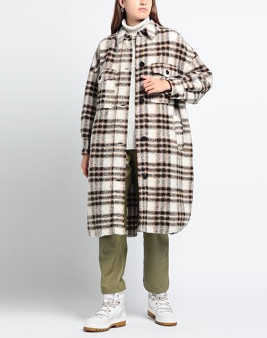 Marant Étoile Woman Coat Beige Size 2 Merino Wool, Recycled polyester, Recycled fibers