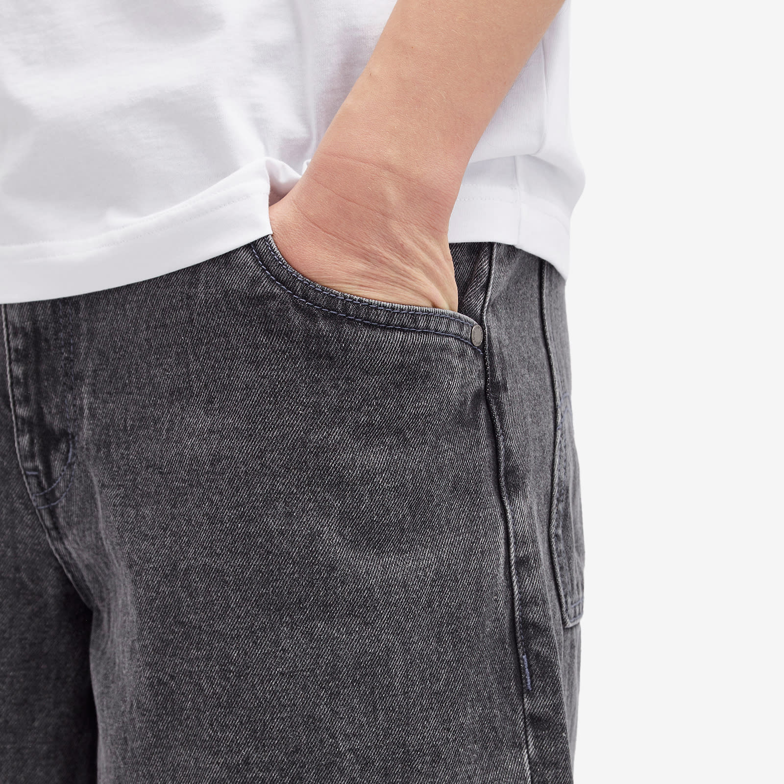 Men's Classic Baggy Denim Jeans in Faded Black