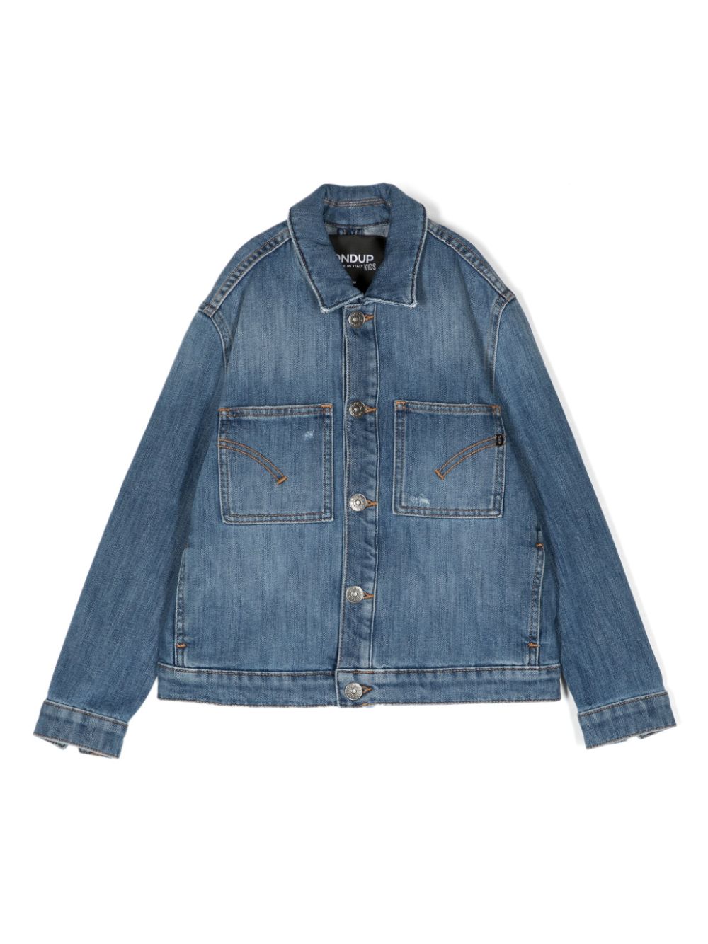 Chest-pockets denim jacket - Blue