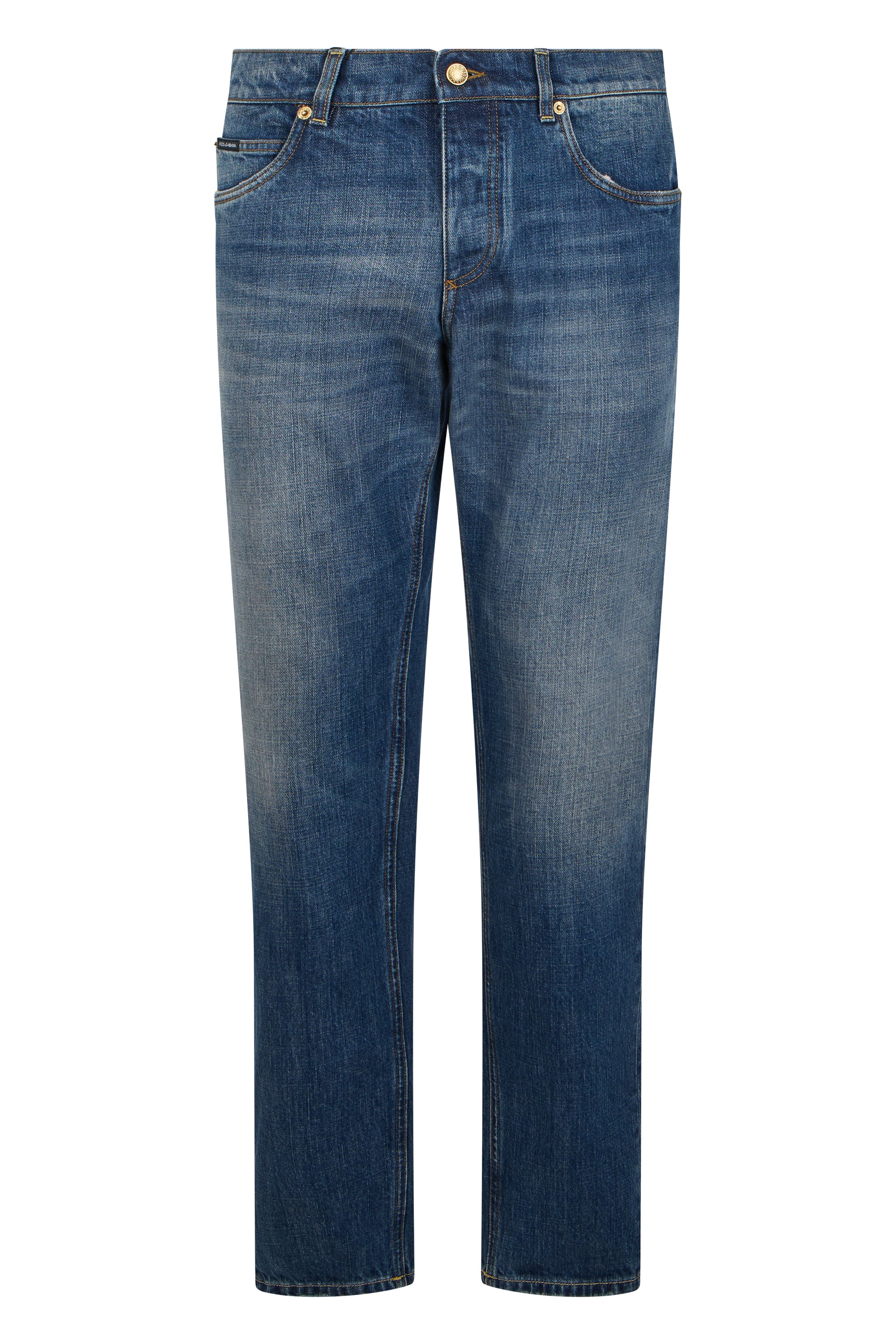 Men's Straight Jeans with Multifunctional Pocket Design