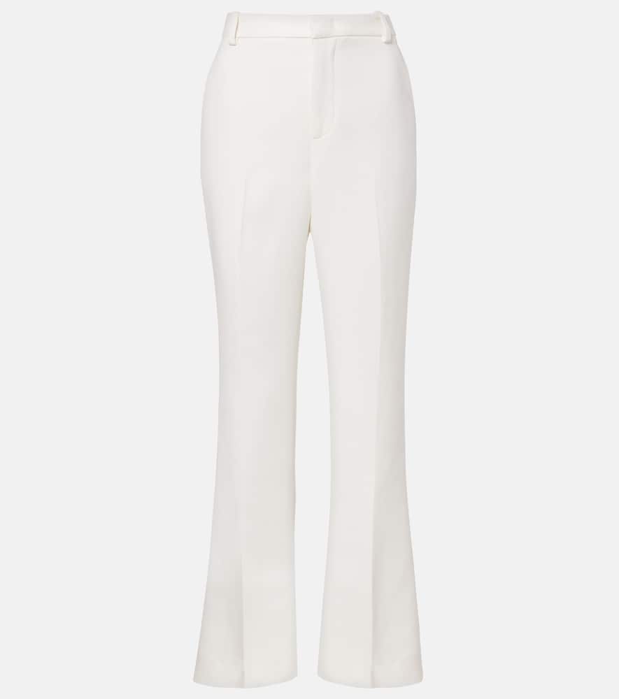 Mid-rise flared pants