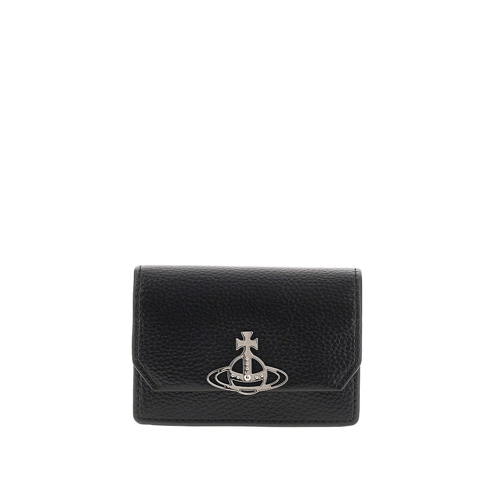 VIVIENNE WESTWOOD Grain faux leather business cardholder Woman One Size