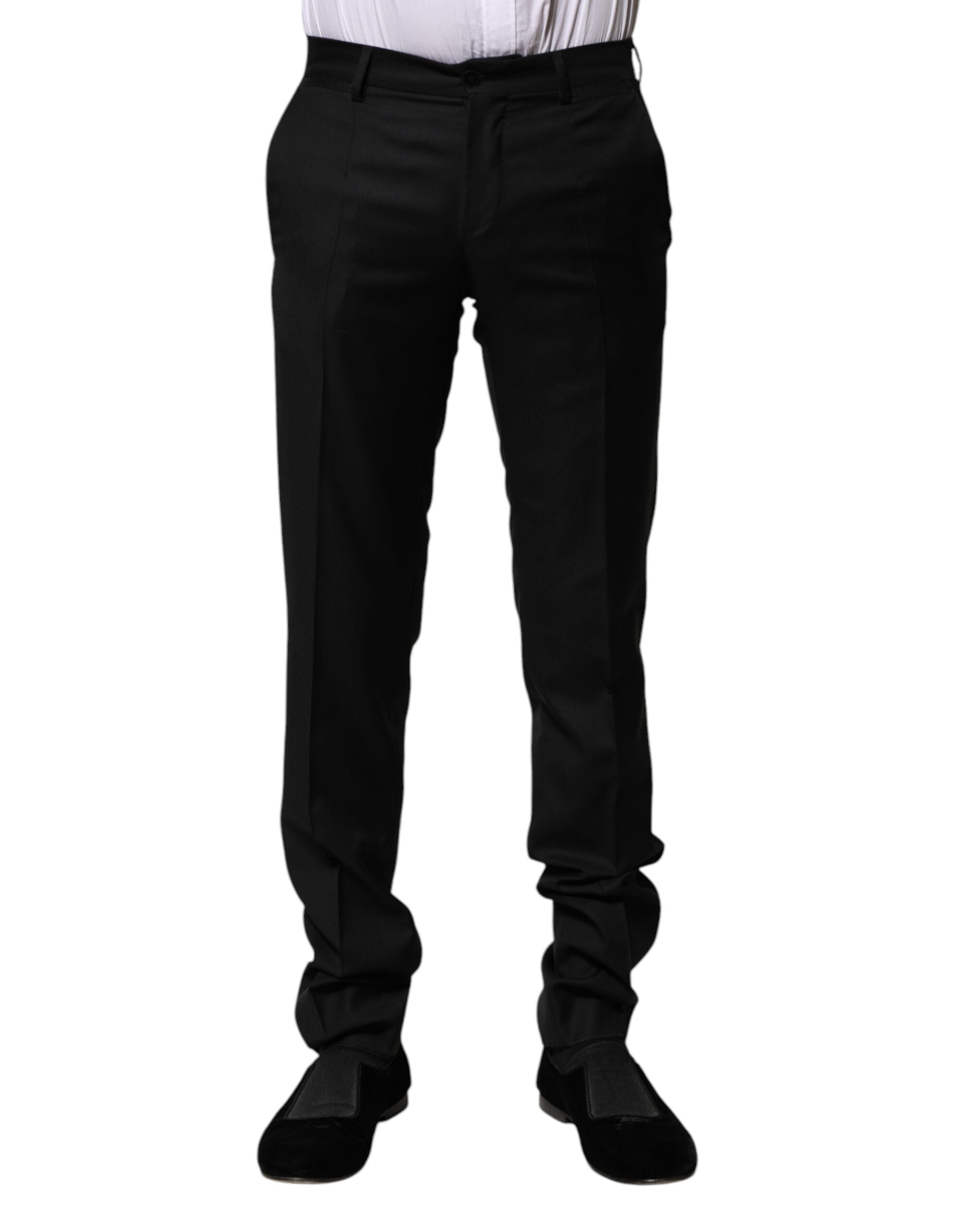 Virgin Wool Trousers — Black