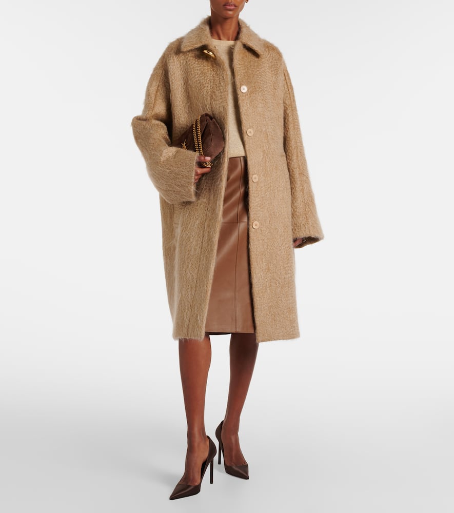 Alger wool and mohair-blend coat