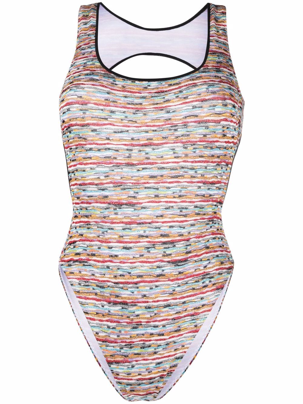 Fine-knit swimsuit - Orange