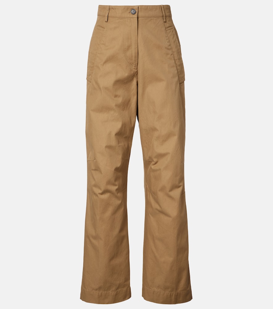 Cotton wide-leg pants