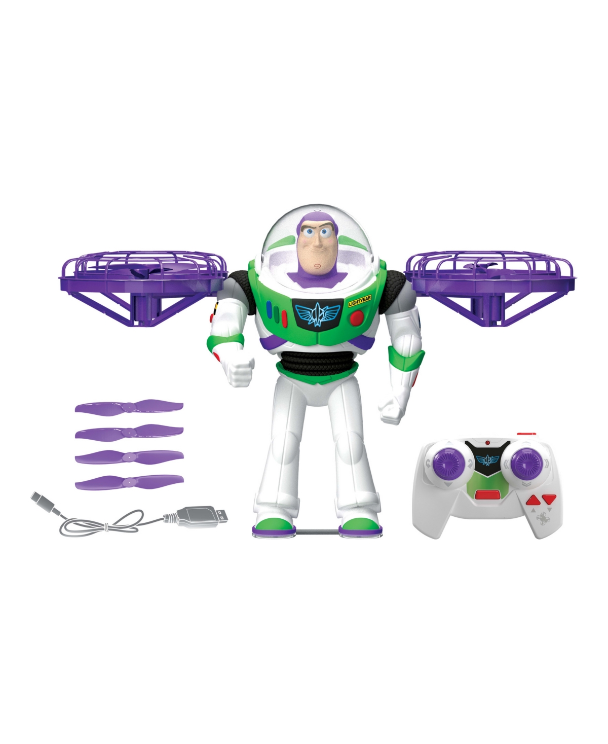 5 Buzz Lightyear Hi-Tech Edition Flying Rc Rechargeable Action Figure, Ages 8+ - Multi