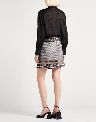 Woman Mini skirt Grey Size 6 Polyamide
