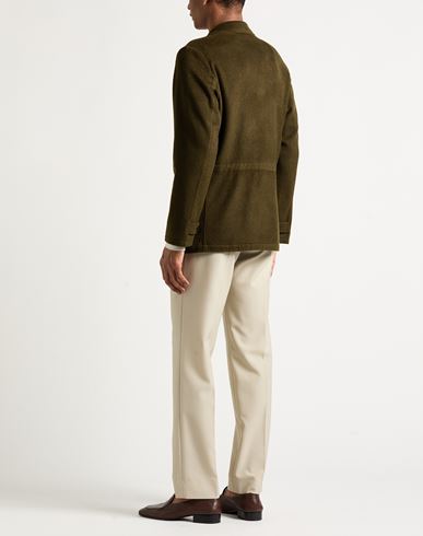 Man Jacket Military green Size 38 Cashmere