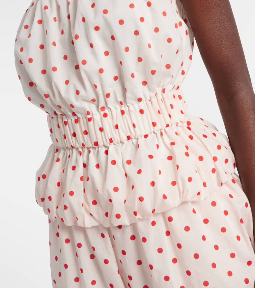Aurelia polka-dot linen top