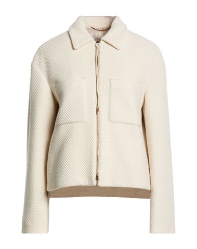 Woman Jacket Beige Size 4 Cotton, Wool, Cashmere