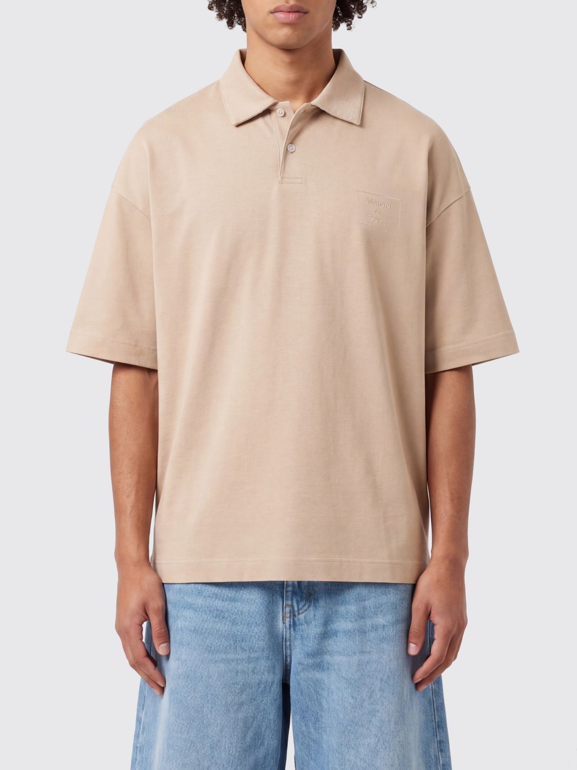 Polo Shirt Men color Beige