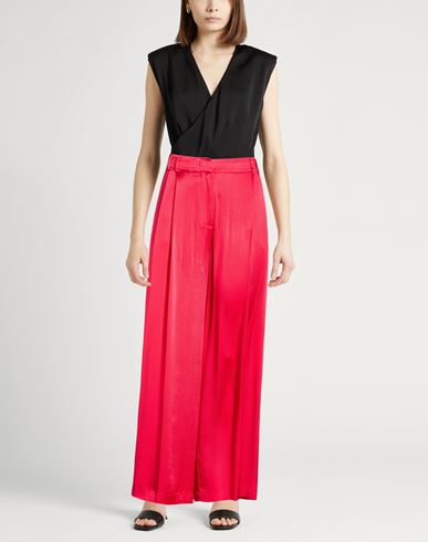 Woman Pants Red Size 2 Acetate, Silk