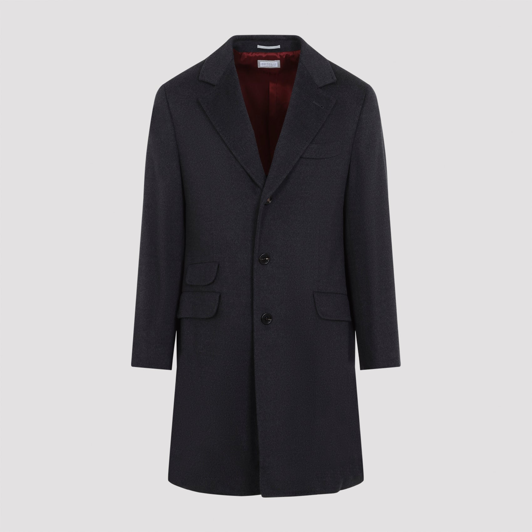 Men's Double-Breasted Peacoat Overcoat in 100% Virgin Wool