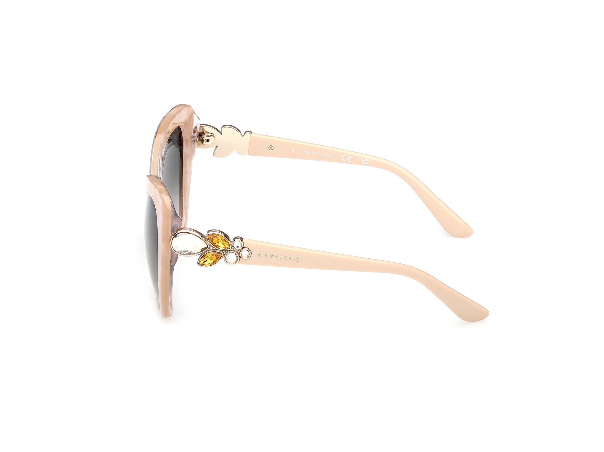 Guess by Marciano Mujer Guess by Marciano GM00032 59B Gafas de sol Acetato Beige Fumar Mariposa Norma