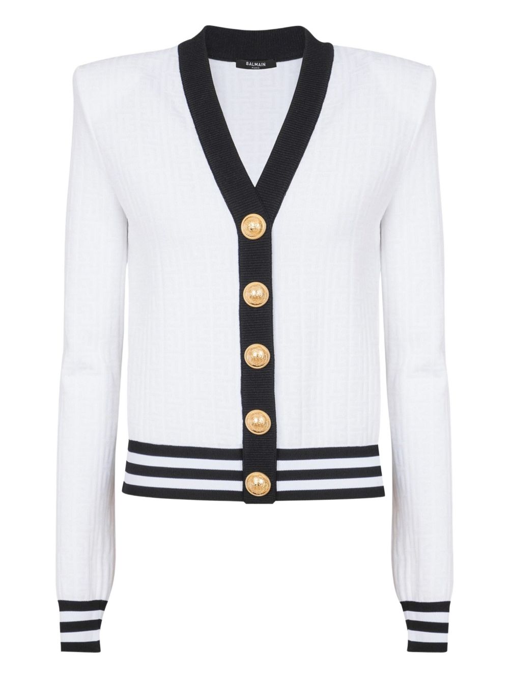 Two-tone cardigan - White