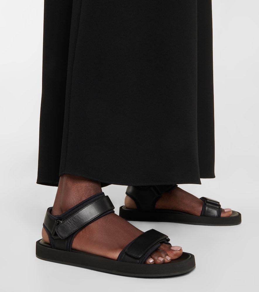 The Row Hook and Loop leather sandals