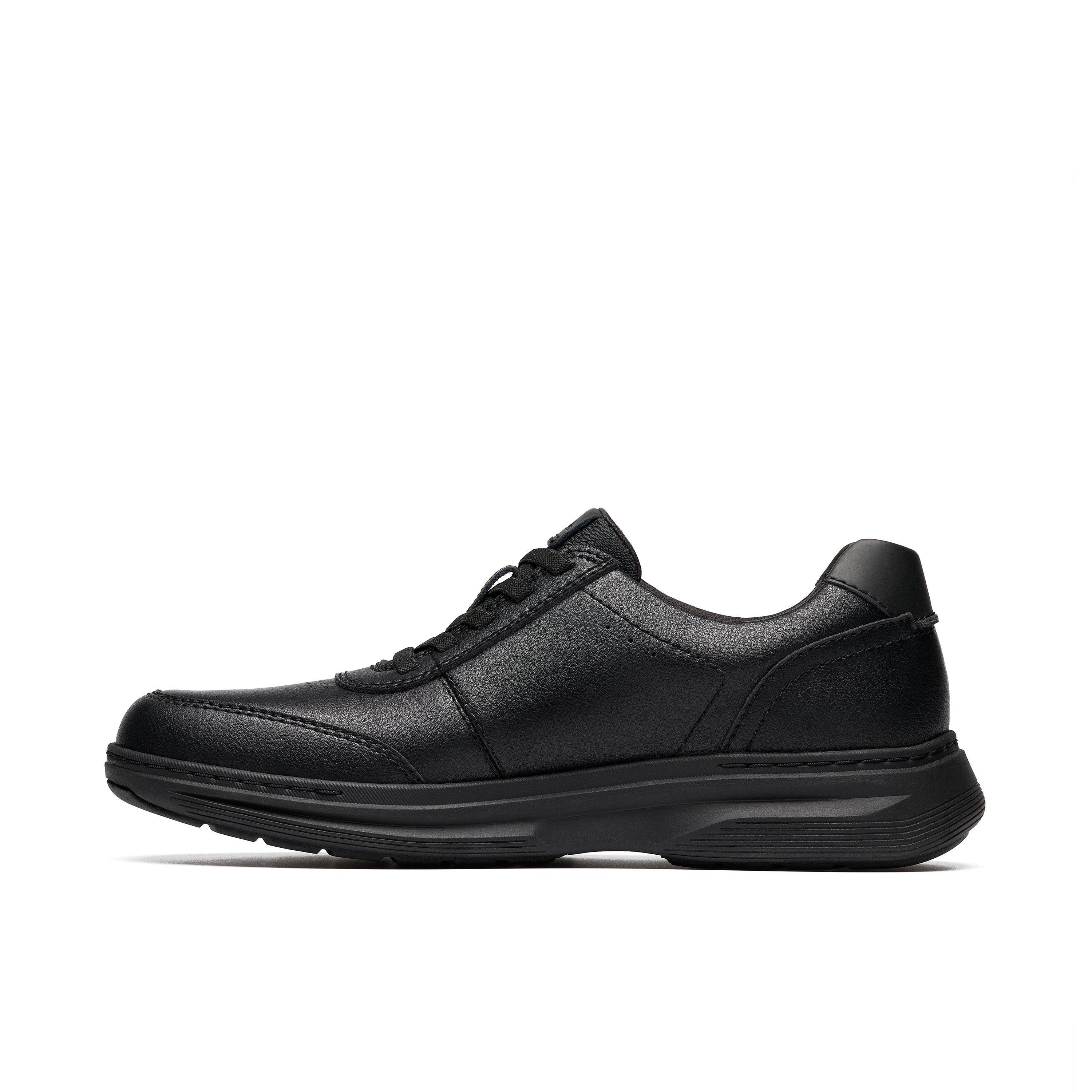 Clarks Men's Craftwell Lace Black Leather Lace Up | : 9.5/Wide Fit