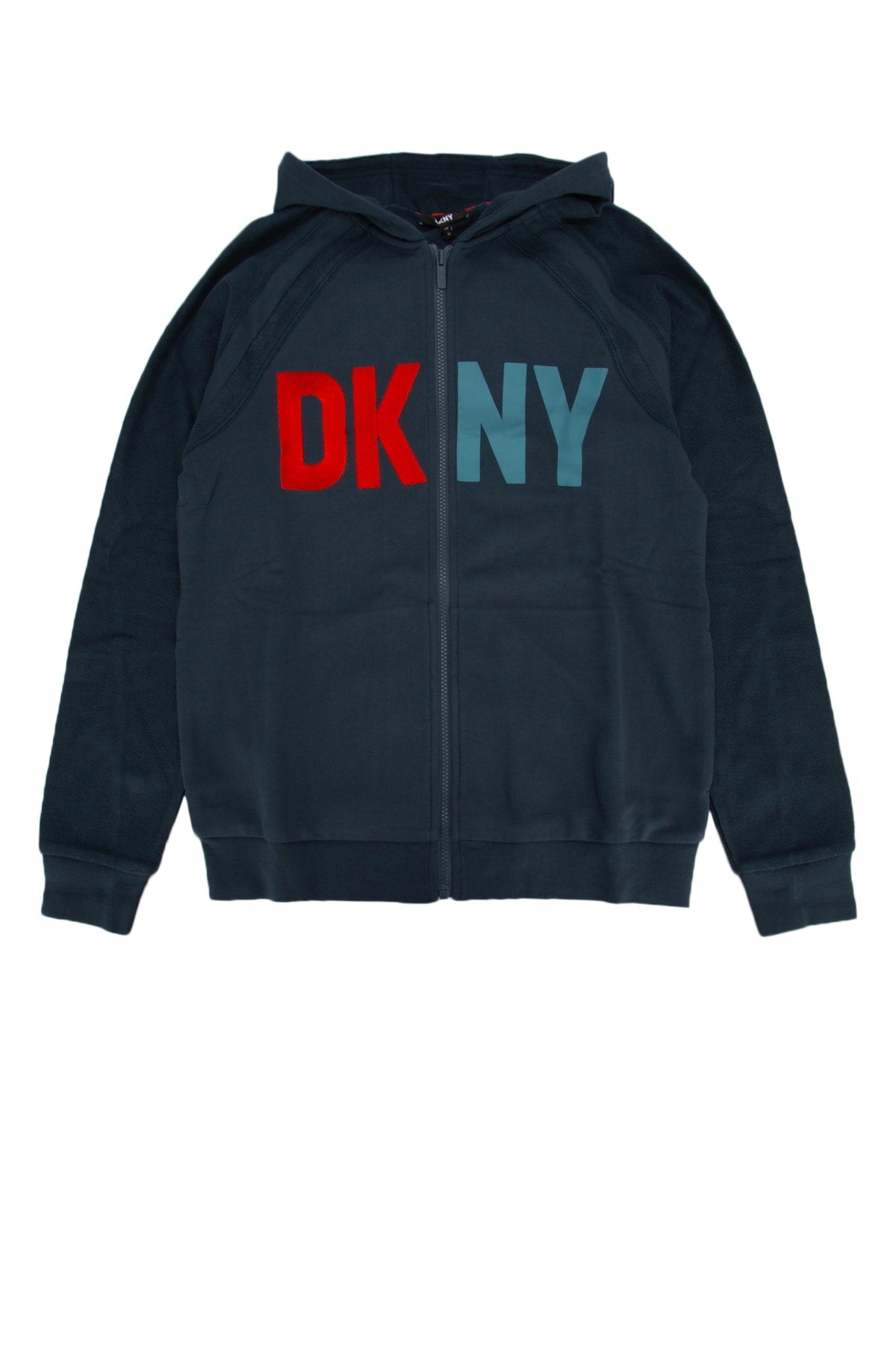 Logo-Embroidered Hoodie — Navy