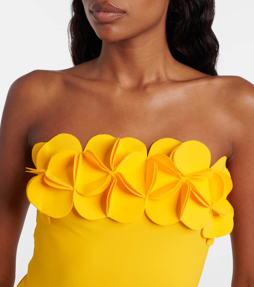 Tess floral-appliqué swimsuit