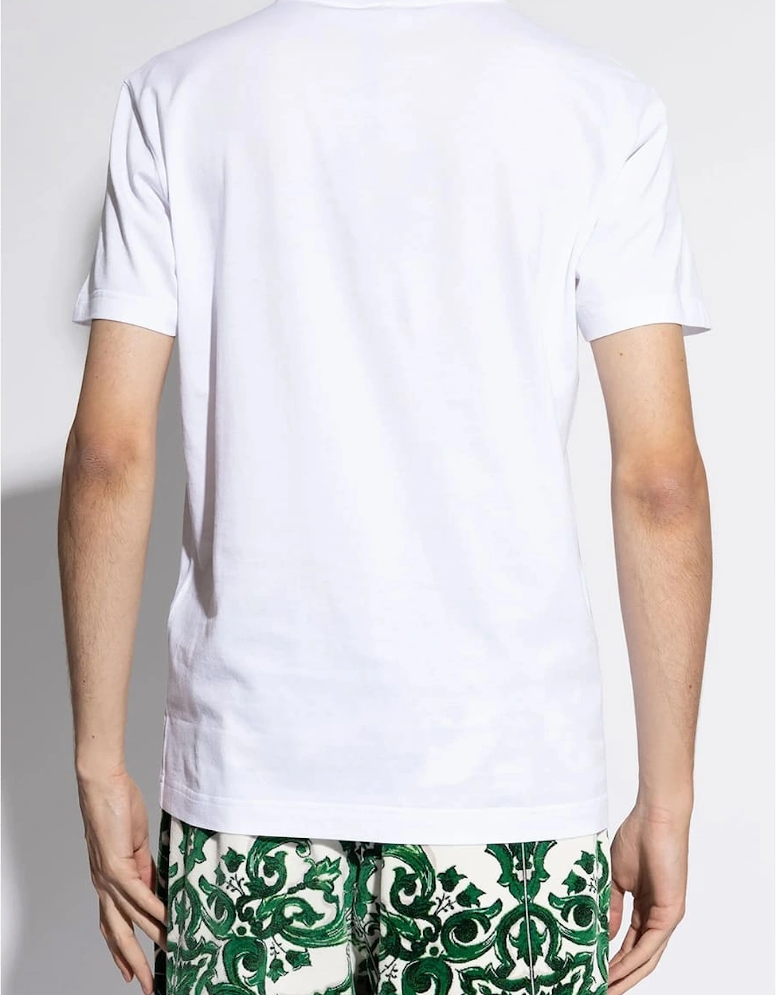 Men's Dolce & Gabbana Logo Flock T-Shirt White