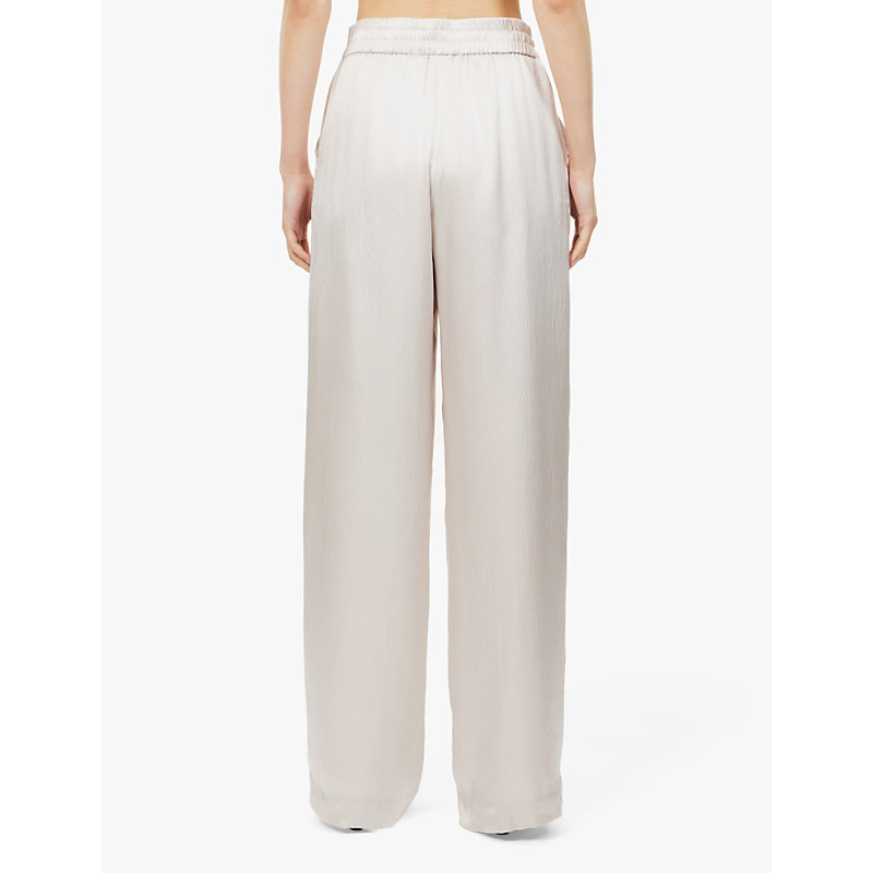 Womens Moonstone Calamity Silk-stain Trousers M