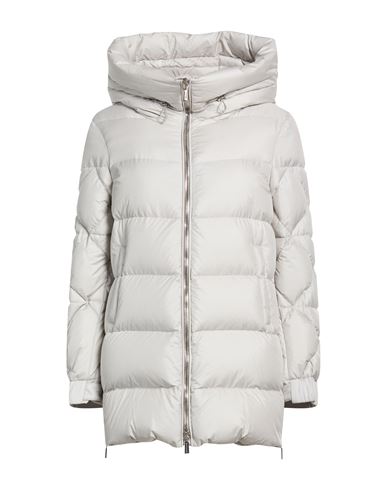 Woman Puffer Light grey Size 4 Polyester, Polyamide