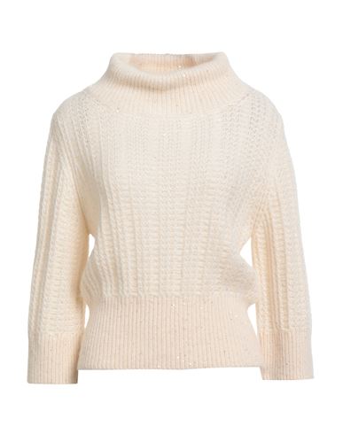 Woman Turtleneck Beige Size 6 Merino Wool, Alpaca wool, Textile fibers, Mohair wool, Polyamide