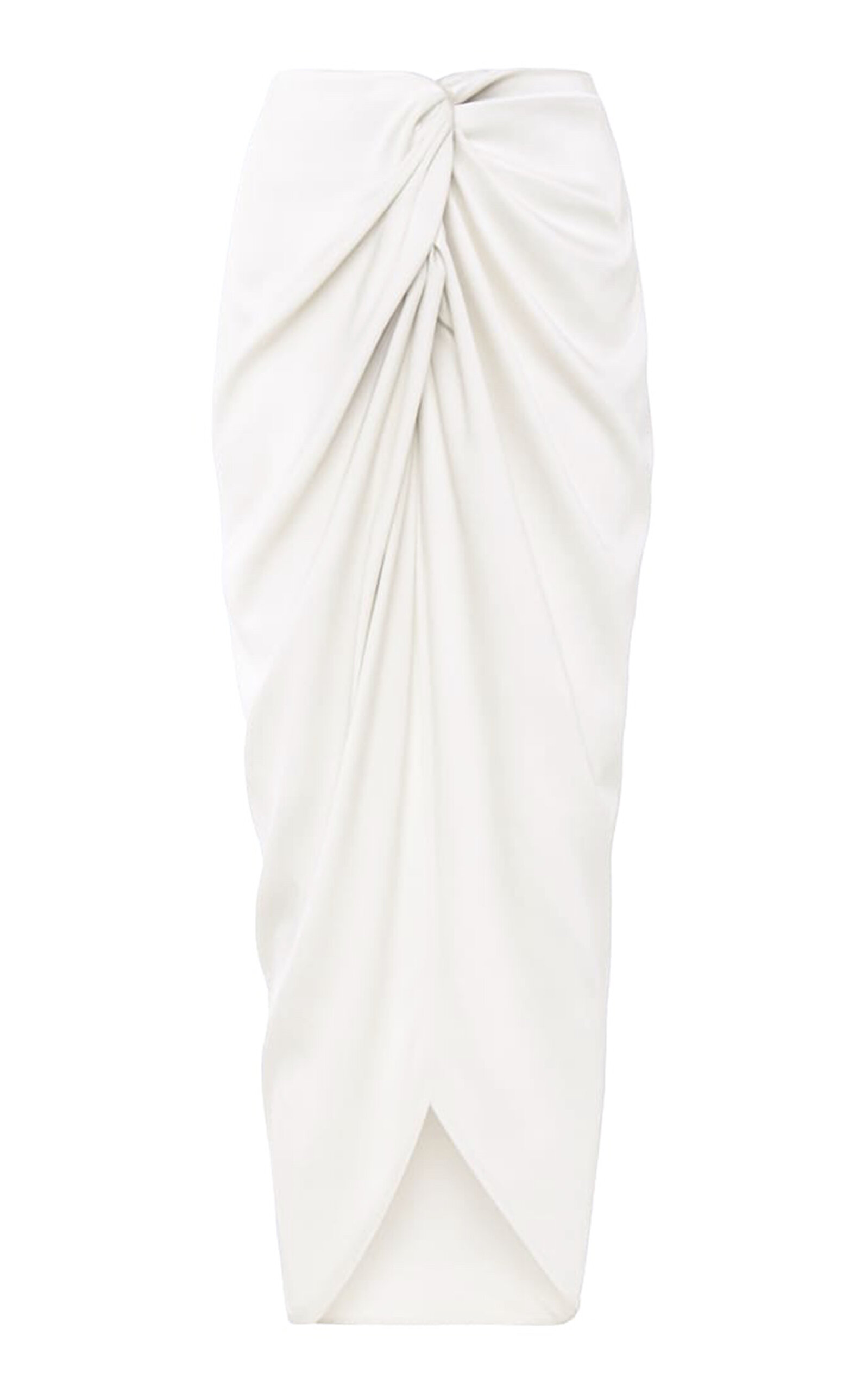 Cairo Twist-Front Cotton-Poplin Midi Skirt - Moda Operandi