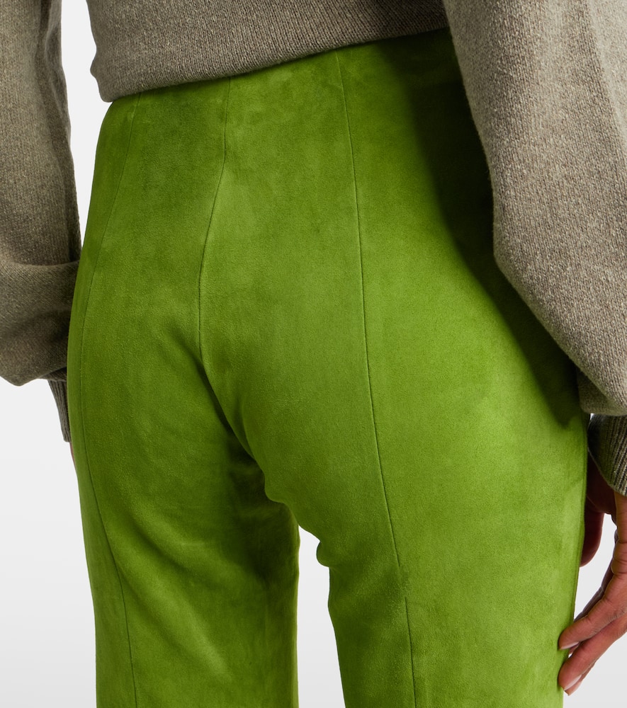 Gege suede flared pants