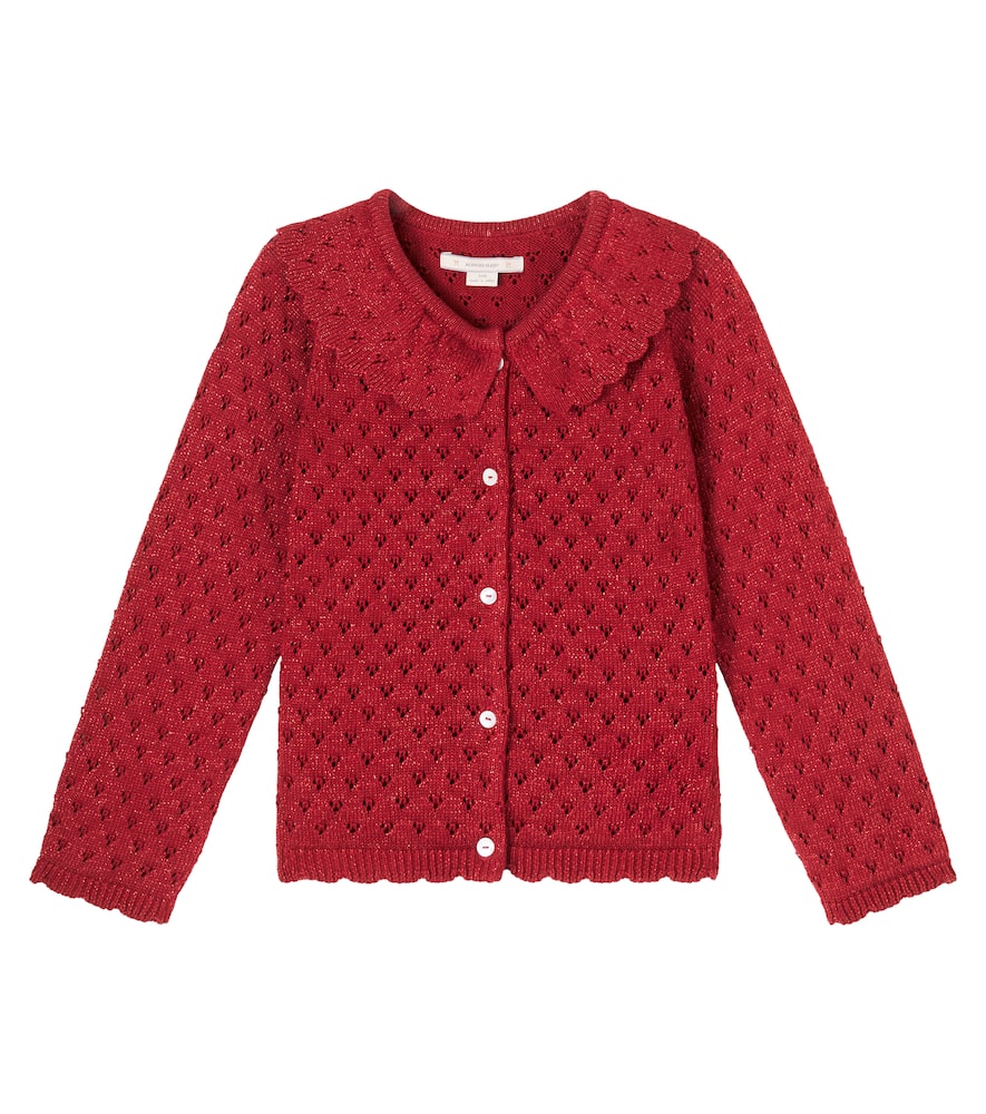 Konges Sløjd Cotton-blend lamé cardigan