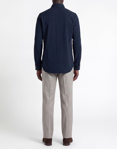 Man Shirt Navy Size 4XL Cotton, Elastane
