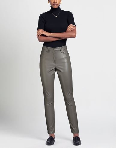 Woman Pants Grey Size 8 Polyurethane, Polyamide