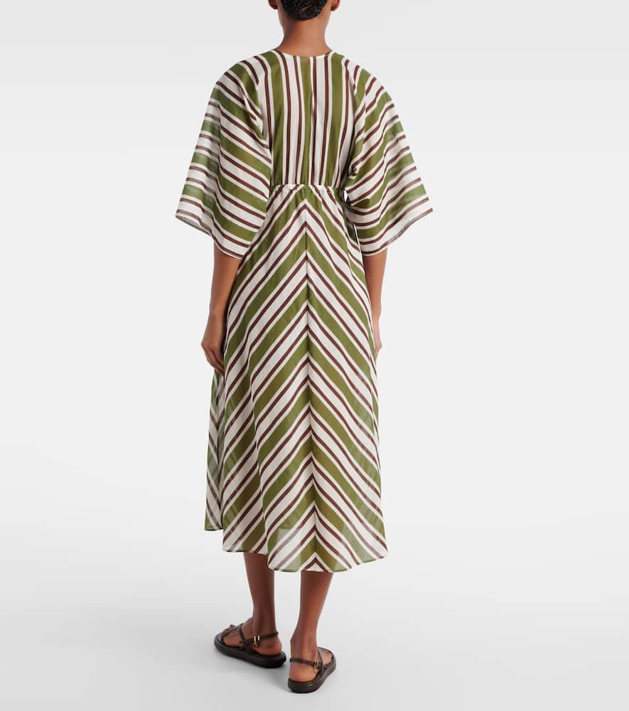 Summer striped cotton voile kaftan