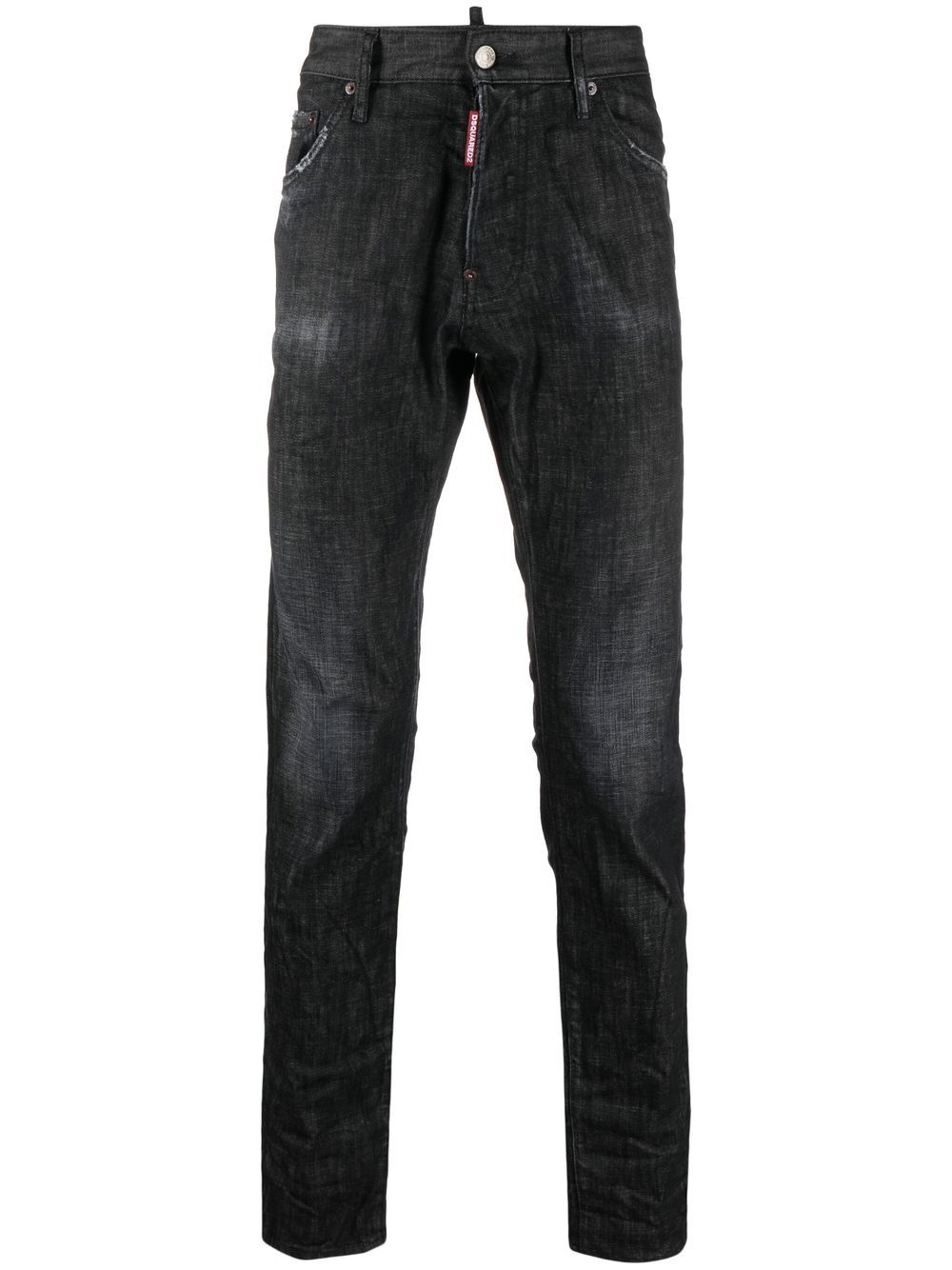Tapered slim-cut jeans - Black