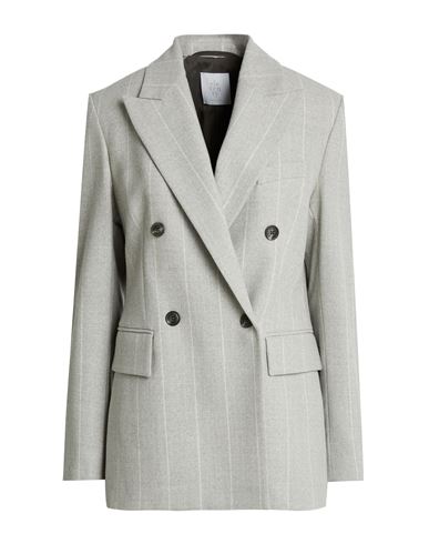 Woman Blazer Light grey Size 8 Wool, Elastane