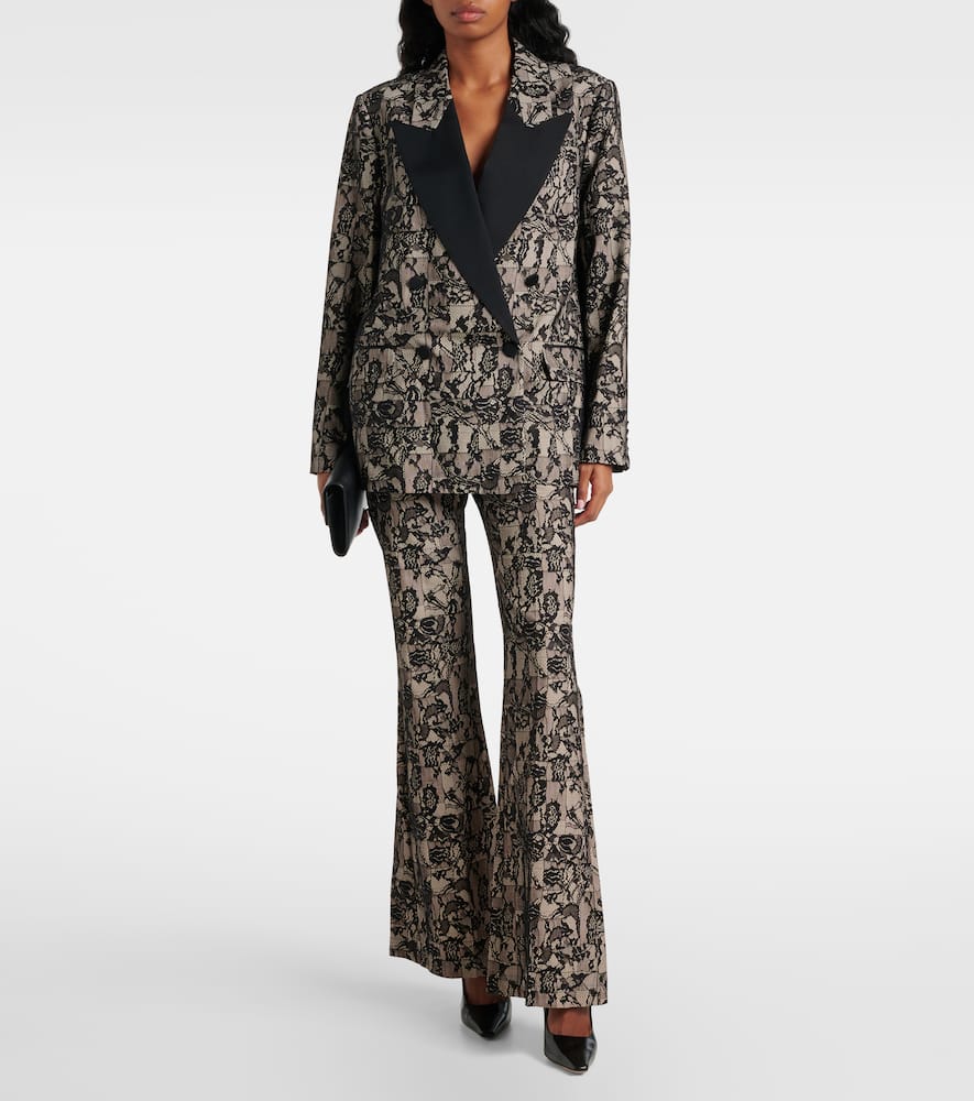 Tokyo patchwork lace flared pants