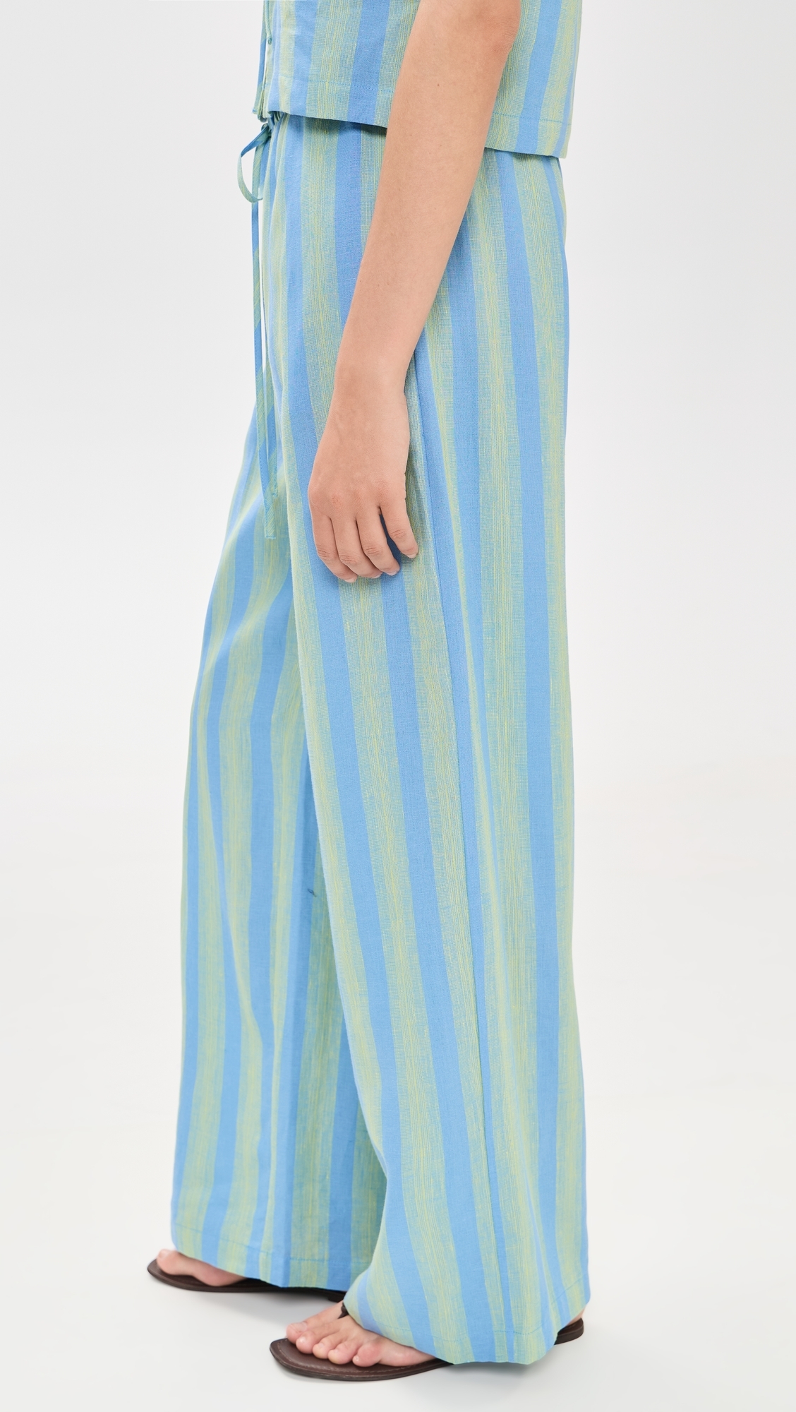Mateo Linen Pants Seaport Stripe