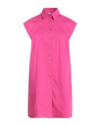 Woman Mini dress Fuchsia Size 8 Cotton, Polyamide, Elastane