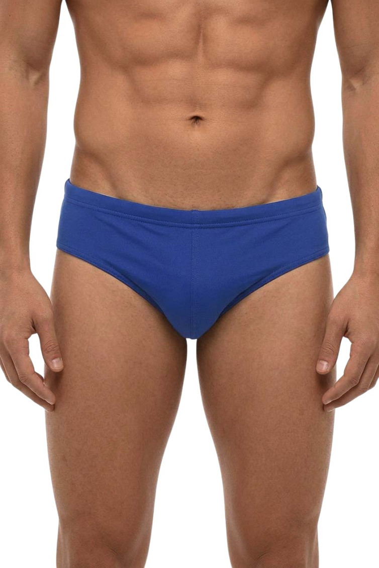 Blue Solid Swim Brief