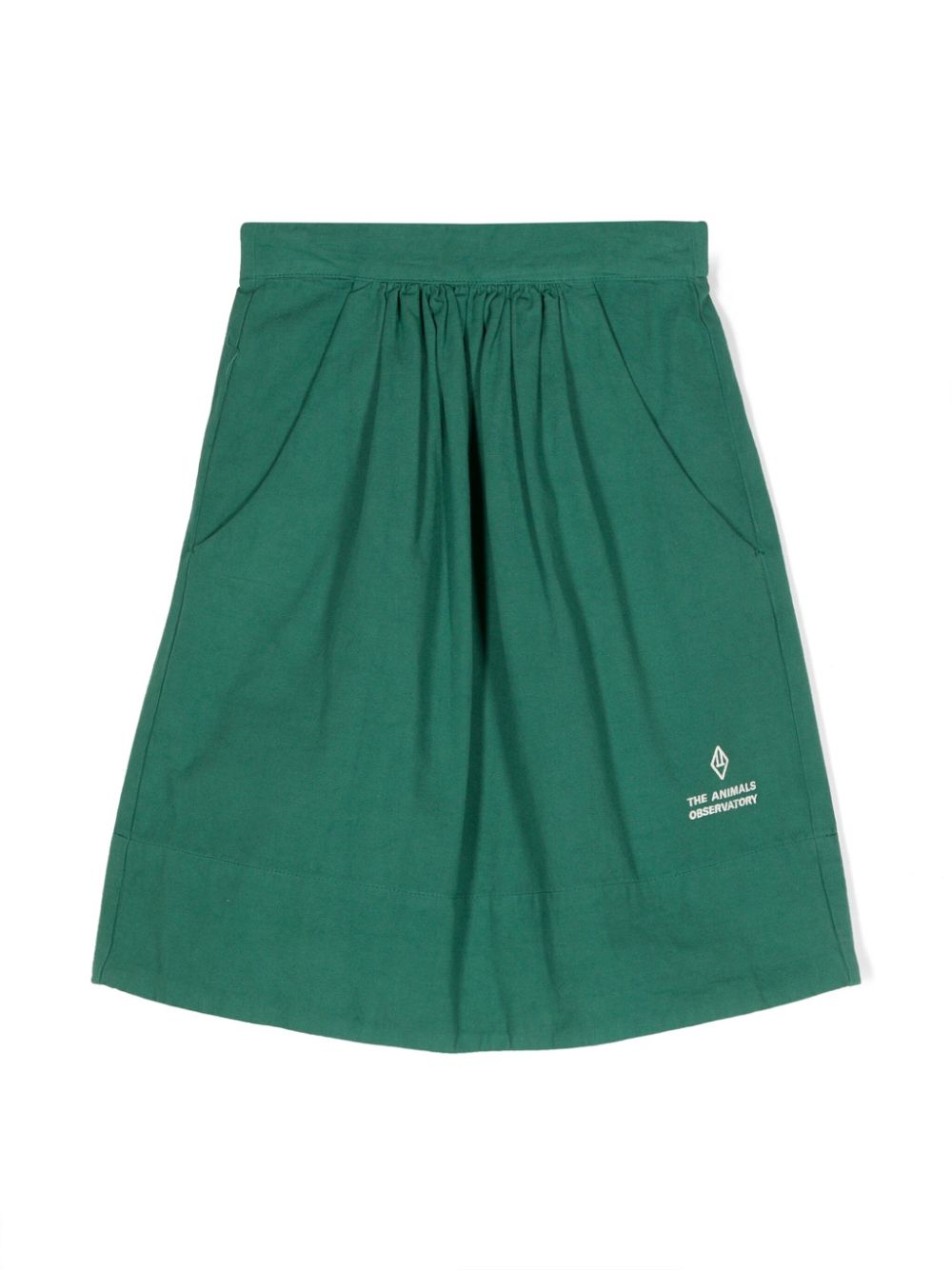 Sow logo-embroidered midi skirt - Green